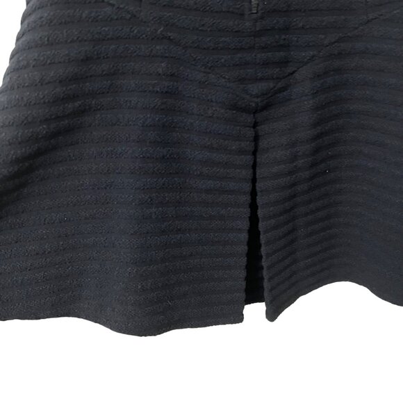 Theory Black Sayidres Tweed Front Zipper Sleeveless Fit Flare Mini Dress 2 NEW - Picture 2 of 5